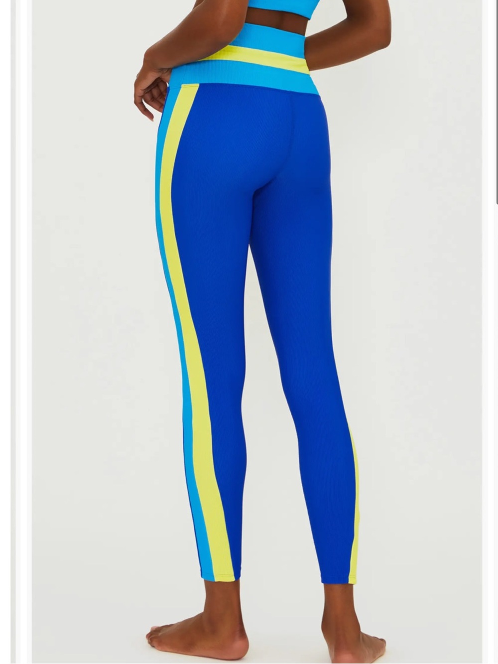 NWOT Beach Riot Mariella Rib Legging in Riviera Colorblock - size Small - Picture 2 of 6